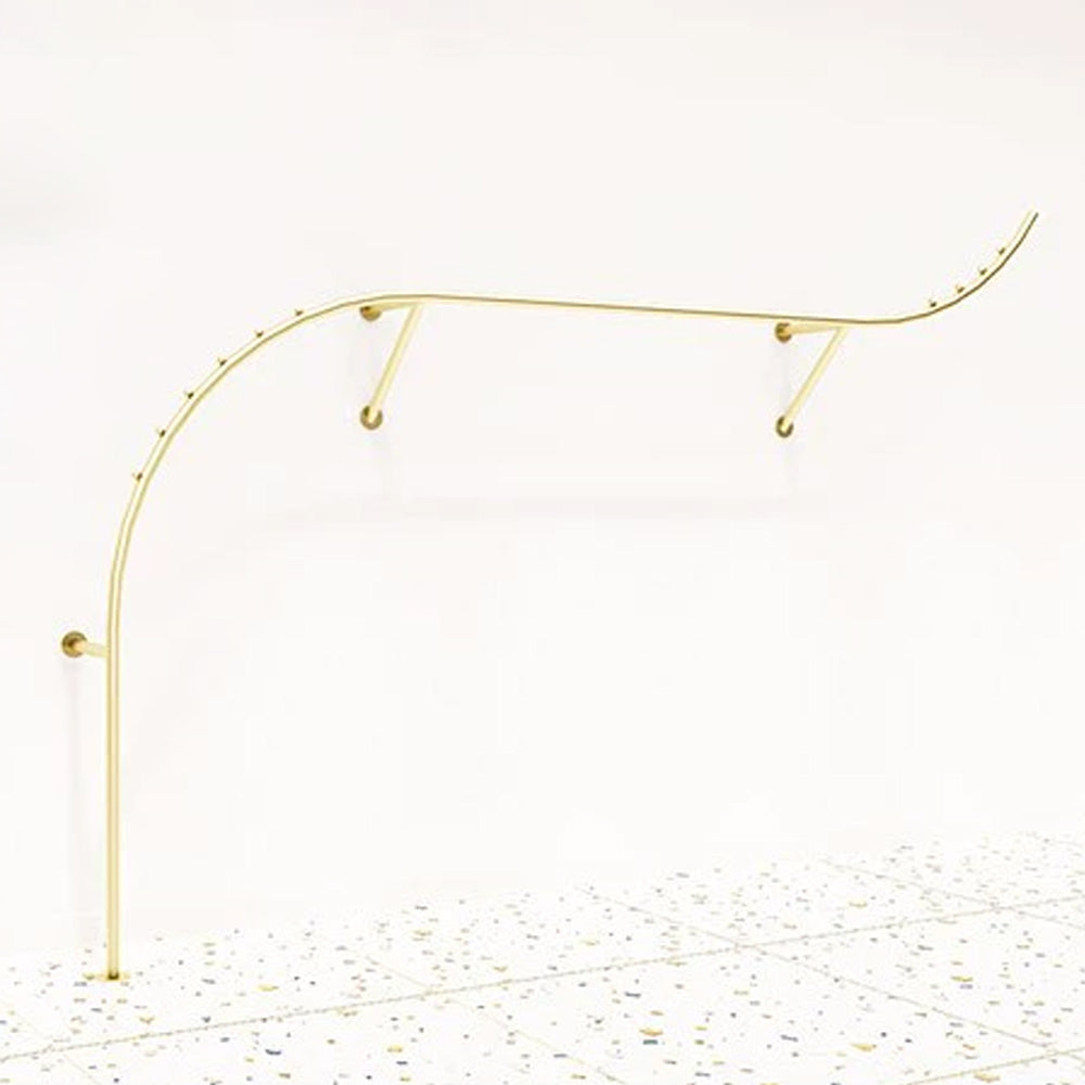 Women's Clothing Store Clothes Display Stand Floor-Standing Gold Clothes Display Rack Combination Clothing Store Hanger 2364 DE-LIANG