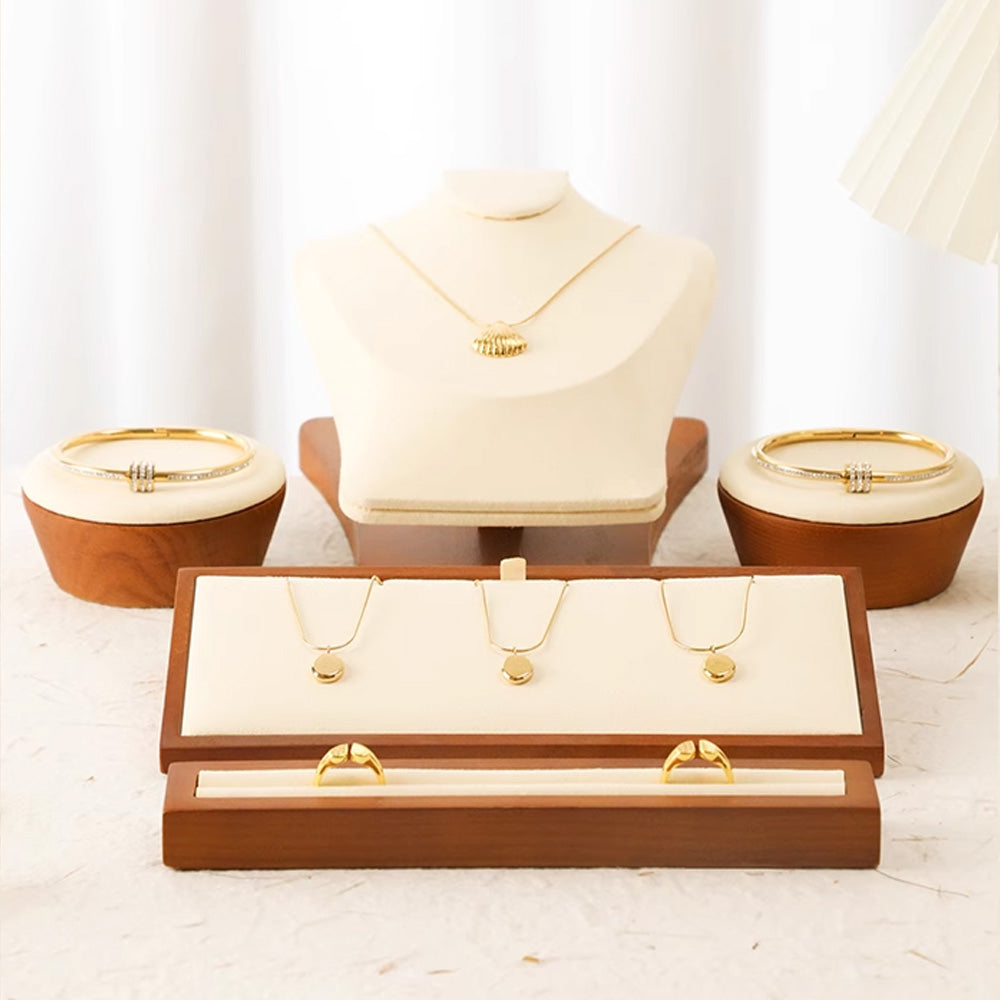 Bandeja de tela sofisticada para anillos, expositor de joyas, soporte para anillos y aretes, estante para regalos, boutiques y joyerías DL2443
