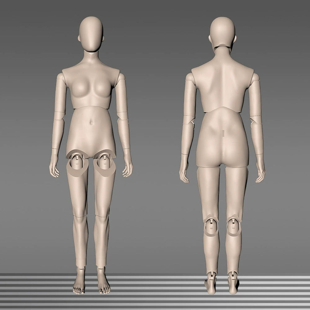 DE-LIANG DE-LIANG Female Poseable Full Body Mannequin with Flexible Joints | Articulated Dress Form Display Dummy for Fashion Design, Sewing & Window Display