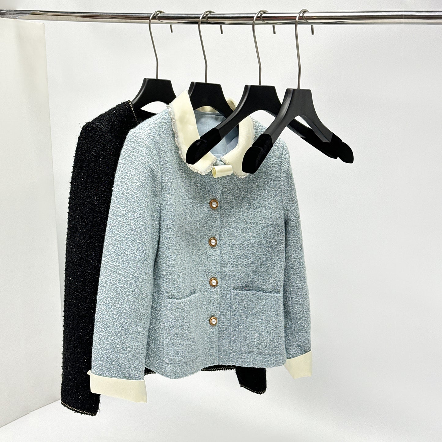 Black Velvet Wooden Clothes Hanger,Solid Wood Coat Jacket, Pants,Suit Hangers with Round Hook, No Logo, Price for 50pcs