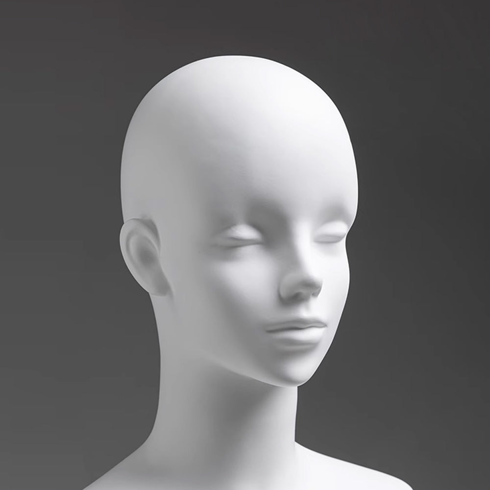 DE-LIANG Tête de mannequin en velours rose de luxe, mannequins féminins colorés, support de perruque factice pour lunettes de soleil, bandeau, chapeau, accessoires de modèle de tête