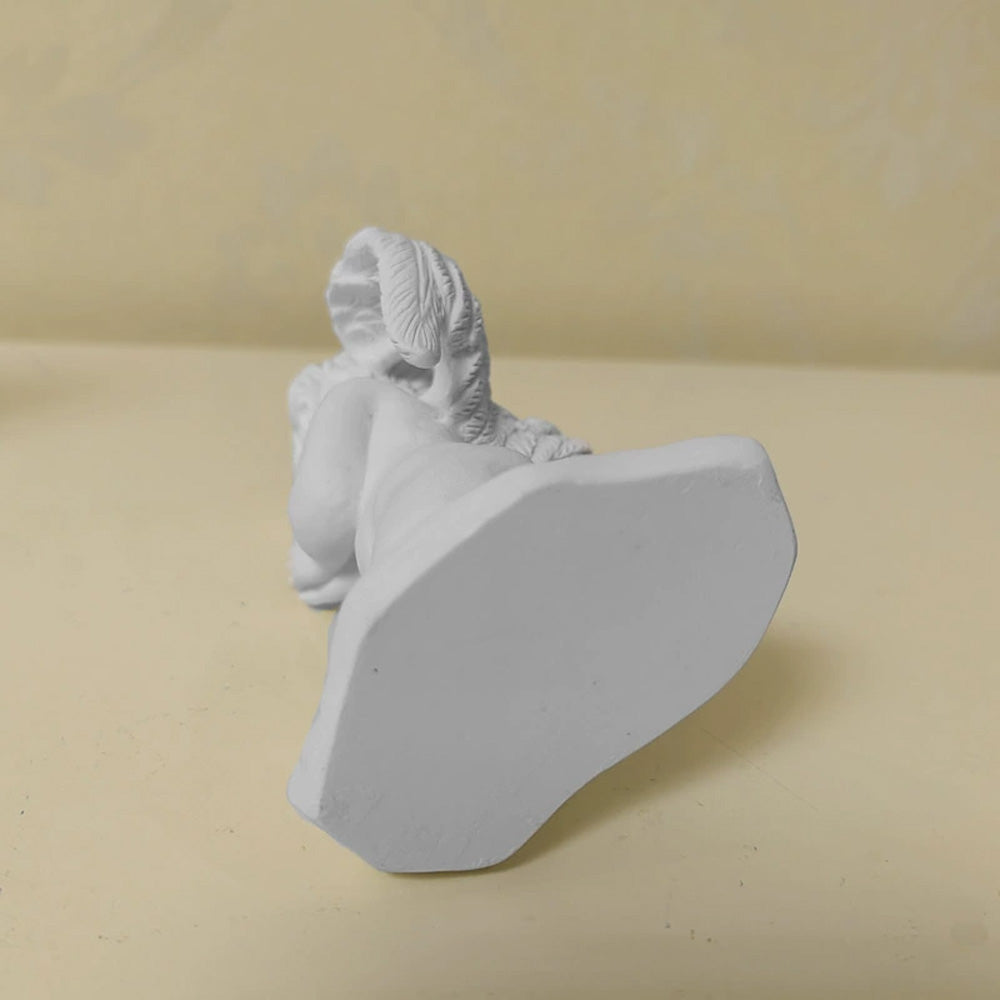 Adorno de escritorio de ángel Cupido infantil hecho a mano, decoración del hogar, estatua de querubín con oraciones de un ángel, escultura de resina, adornos artísticos, regalo
