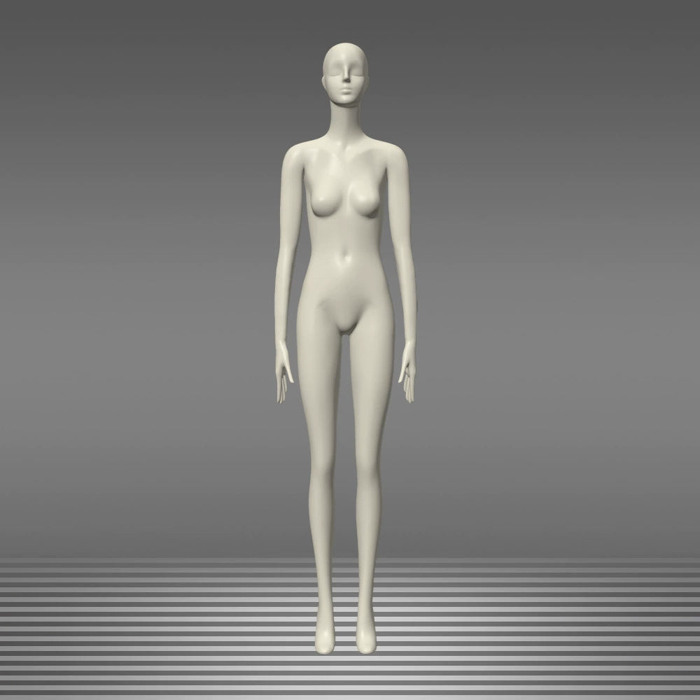 Maniquí femenino de cuerpo entero DE-LIANG: maniquí ajustable con torso para exhibición, maniquí moderno para boutiques de moda y escaparates.