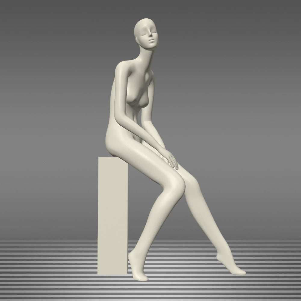 Maniquí femenino de cuerpo entero DE-LIANG: maniquí ajustable con torso para exhibición, maniquí moderno para boutiques de moda y escaparates.