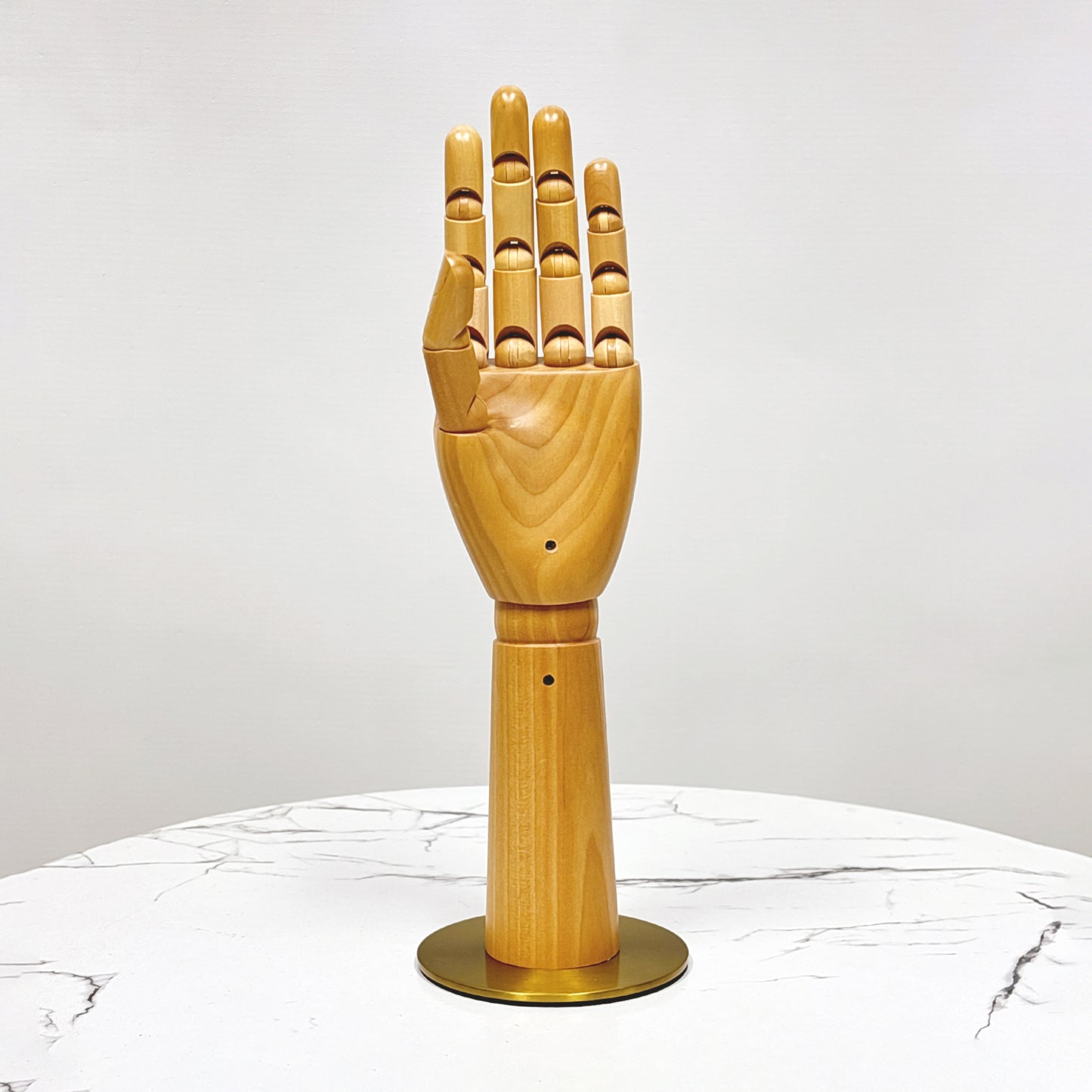 DE-LIANG Mannequin Hand,Wood Art Mannequin Hand Model Statue,Sketching, Painting,Articulated Wooden Female Hand, Natural Wood Color About 31cm*1pcs