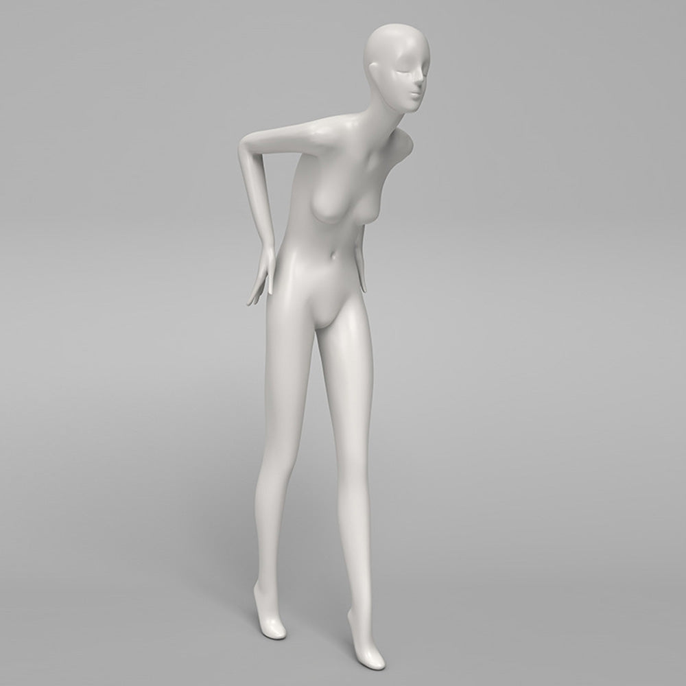 Maniquí femenino de cuerpo entero DE-LIANG: maniquí ajustable con torso para exhibición, maniquí moderno para boutiques de moda y escaparates.