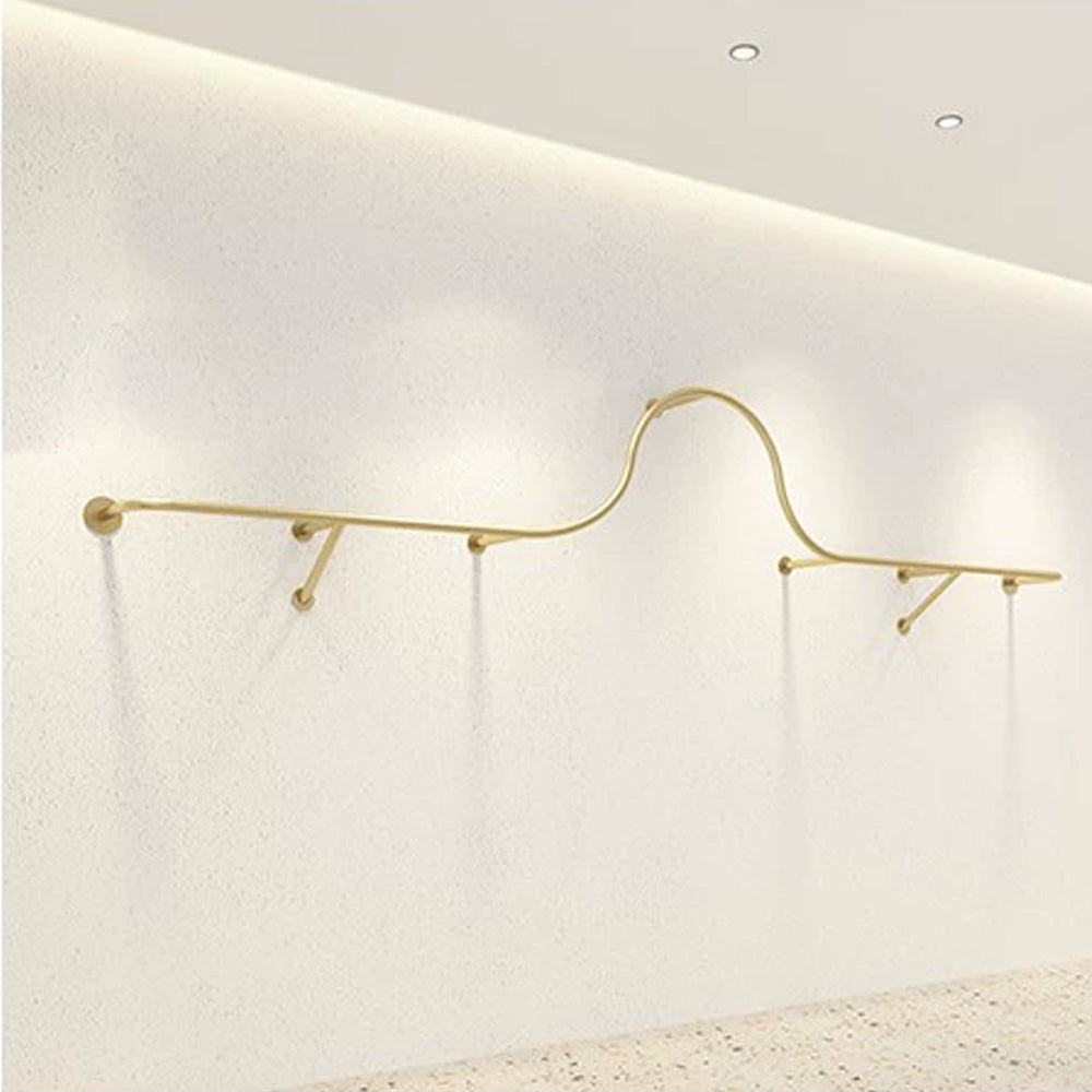 Women's Clothing Store Clothes Display Stand Floor-Standing Gold Clothes Display Rack Combination Clothing Store Hanger 2363 DE-LIANG