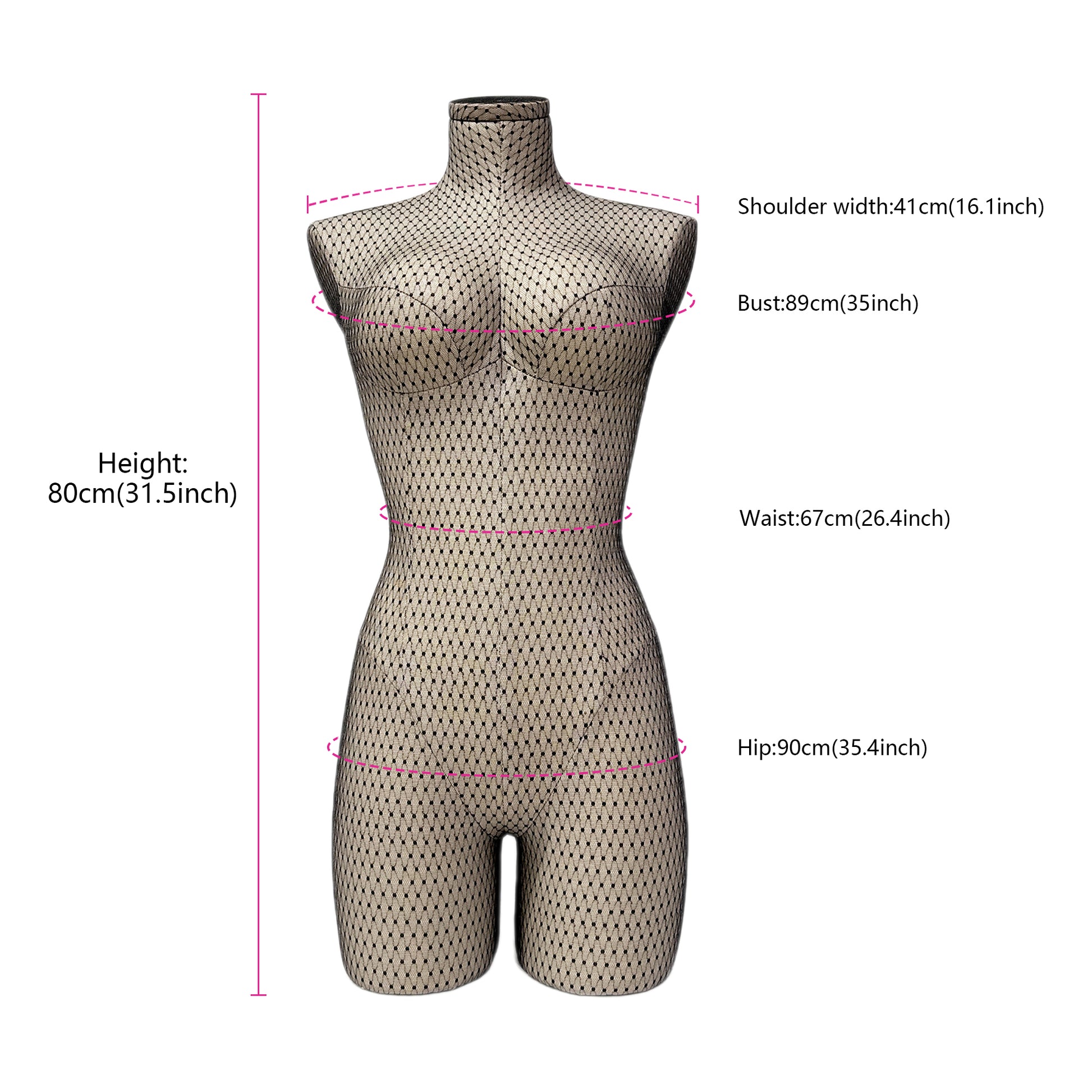 DE-LIANG Bust Form Dress Form For Bra, Fully Pinnable Soft Female Lace Underwear Display Torso Mannequin,Corset Dress Form, Swimwear Model - De-Liang Dress Forms