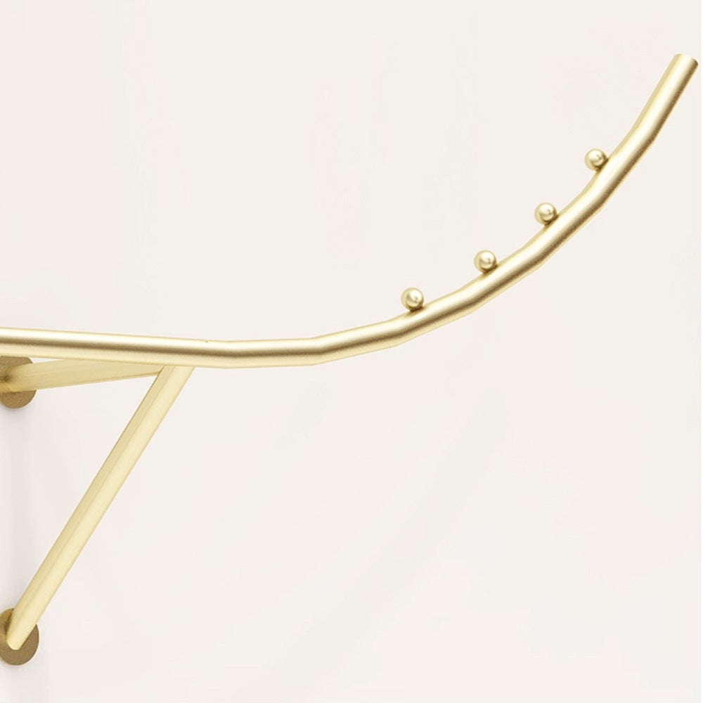 Women's Clothing Store Clothes Display Stand Floor-Standing Gold Clothes Display Rack Combination Clothing Store Hanger 2364 DE-LIANG