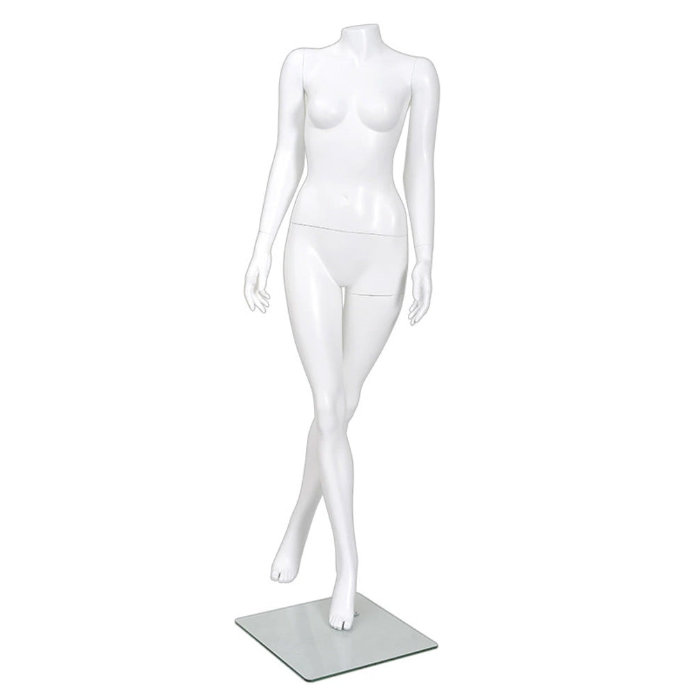 Luxury Female Full BodyMannequin, Brand Window Display Props Unique Design, Fashion Slim Body White Fiberglass Woman Dress form