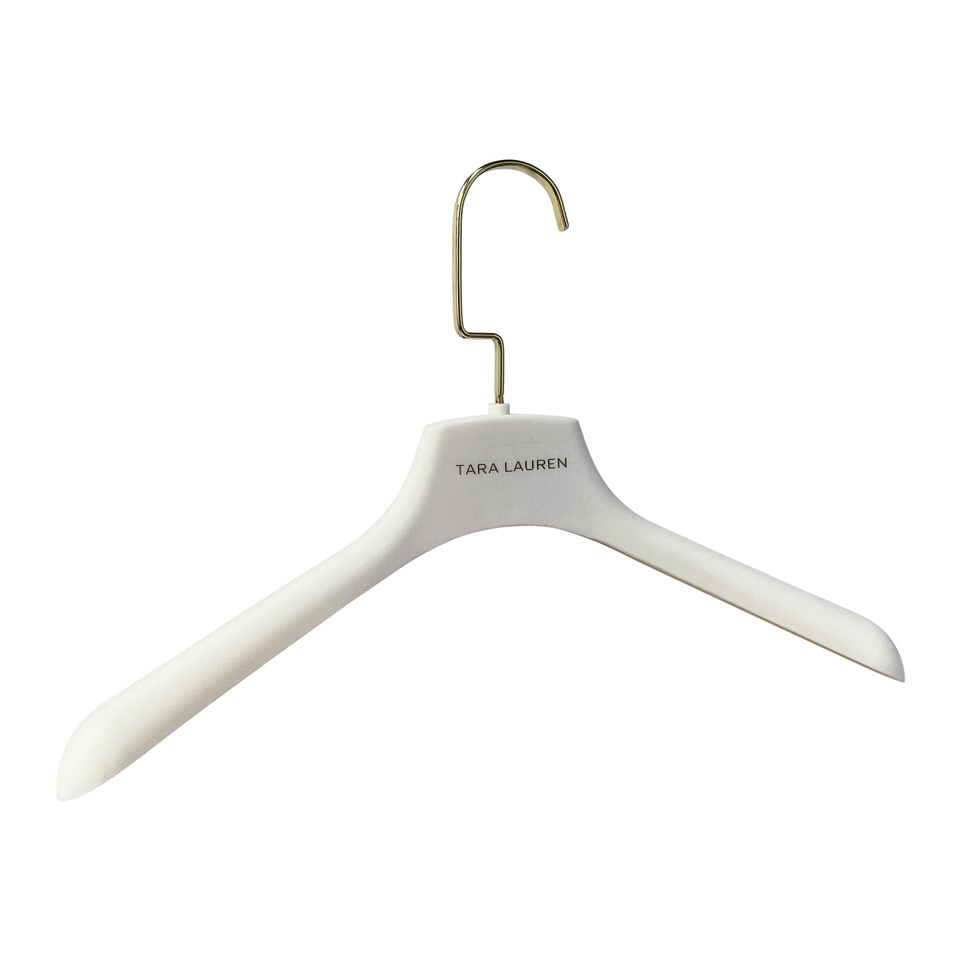 DE-LIANG White Velvet Plastic Hanger for Coat Pants Trouser, Men Woman Wedding dress bridal veil clothing hanger, velvet hanger customize(50PCS) DE-LIANG