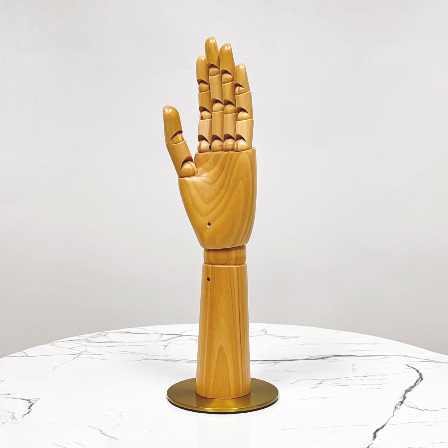 DE-LIANG Mannequin Hand,Wood Art Mannequin Hand Model Statue,Sketching, Painting,Articulated Wooden Female Hand, Natural Wood Color About 31cm*1pcs