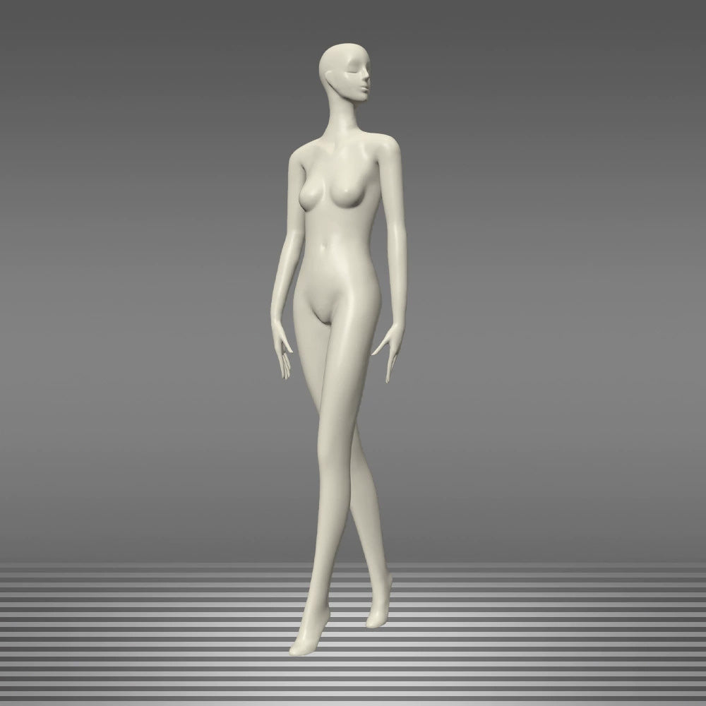 Maniquí femenino de cuerpo entero DE-LIANG: maniquí ajustable con torso para exhibición, maniquí moderno para boutiques de moda y escaparates.