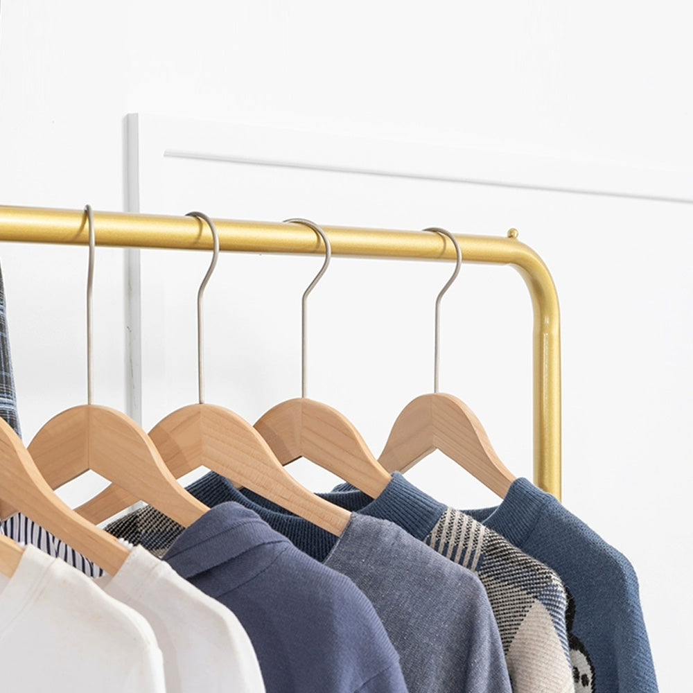 DE-LIANG Clothing Display Rack, Luxury Golden Color Hanging Hanger,Floor-Style High-Grade Shelf for Clothes Boutique DL196 250CM/300CM,DL195 200/250CM DE-LIANG