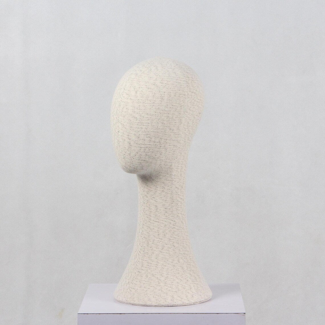 Vente de liquidation Mannequin de tête de femme en lin de bambou, modèle de tête épinglable avec long cou/épaules, pour affichage de chapeau/perruque/écharpe