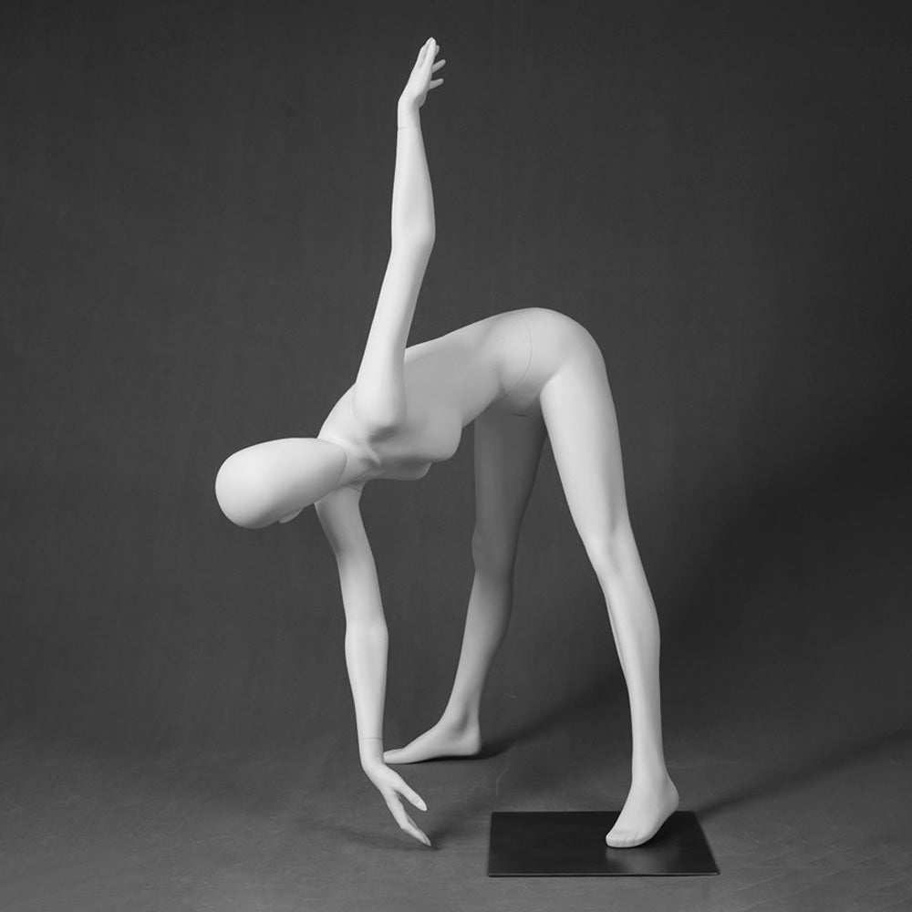 DE-LIANG Female Yoga Mannequin Full Body Fiberglass Display Model,Fitness Sports Pose Mannequin for Gym, Yoga Apparel, Activewear & Window Display