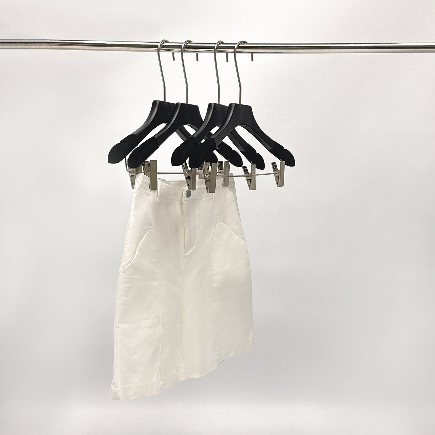 Black Velvet Wooden Clothes Hanger,Solid Wood Coat Jacket, Pants,Suit Hangers with Round Hook, No Logo, Price for 50pcs