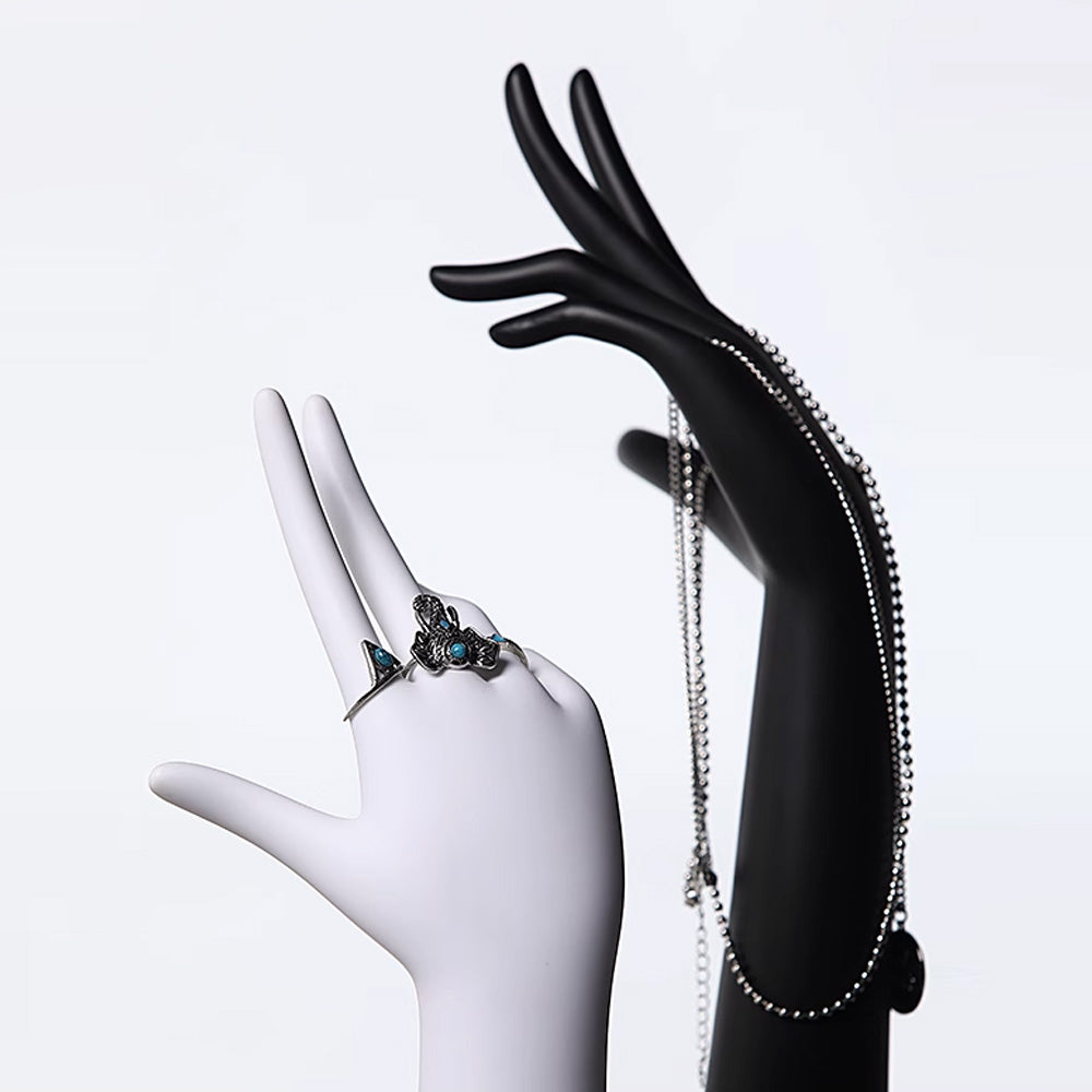 DE-LIANG - Expositor de joyas negro: soporte para busto y joyero, ideal para collares, anillos y accesorios, ideal para exhibiciones en el hogar, tiendas y ferias comerciales.