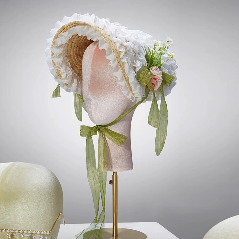 Exquisite Cream Velvet Mannequin Head Display,Cream PinkFemale Head Manikin Dress Form for Wig for Wig, Hat, Glasses Hat Holder Display DL2456 DE-LIANG