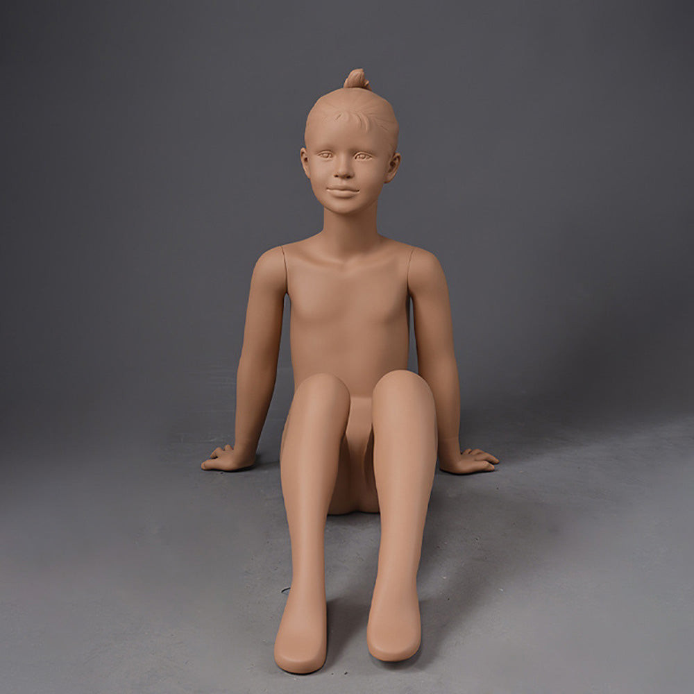 Brown Kids Full Body Mannequin with Arms and Base