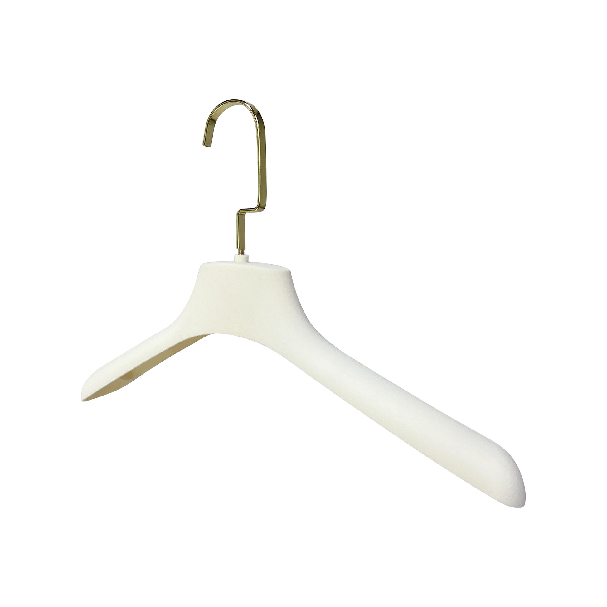 DE-LIANG White Velvet Plastic Hanger for Coat Pants Trouser, Men Woman Wedding dress bridal veil clothing hanger, velvet hanger customize(50PCS) DE-LIANG