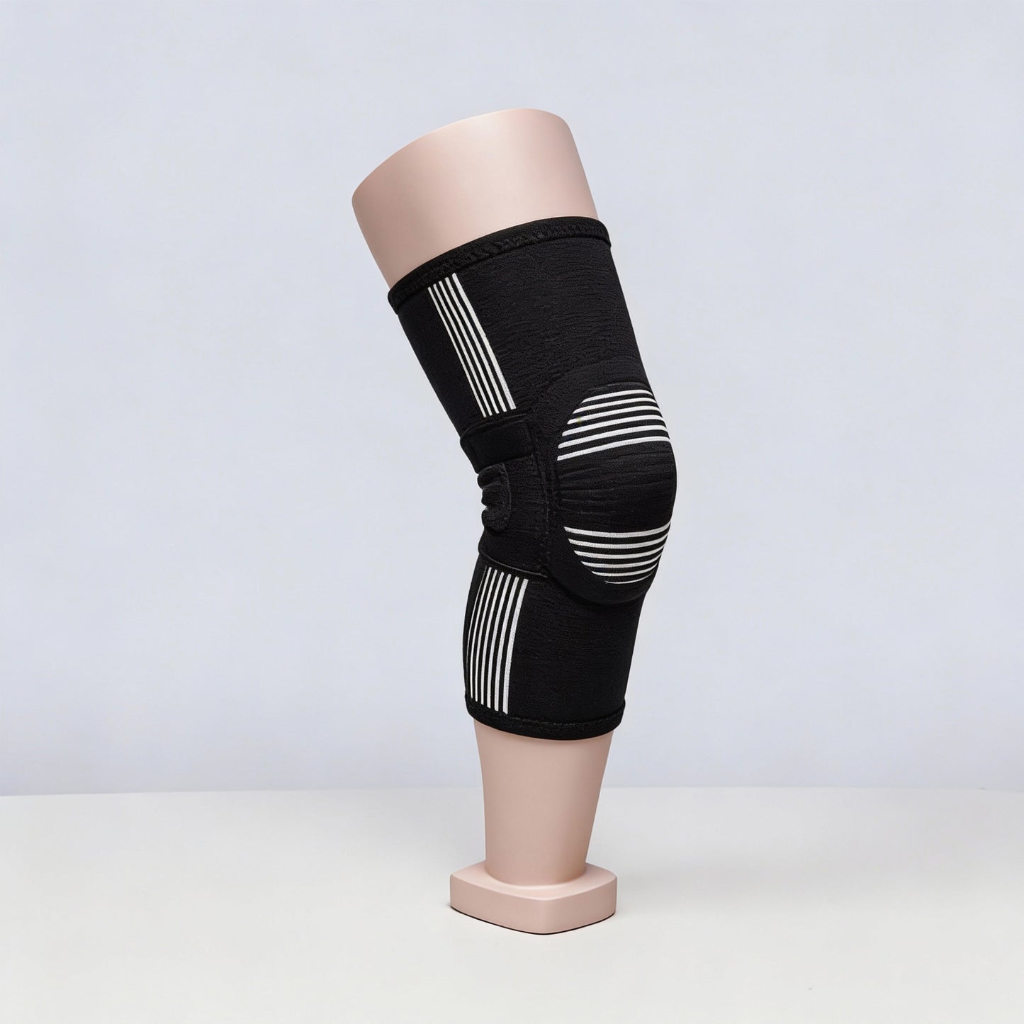 DE-LIANG Male Knee Brace Display Mannequin – White Left Leg Model for Brace, Wrist & Elbow Support Showcases