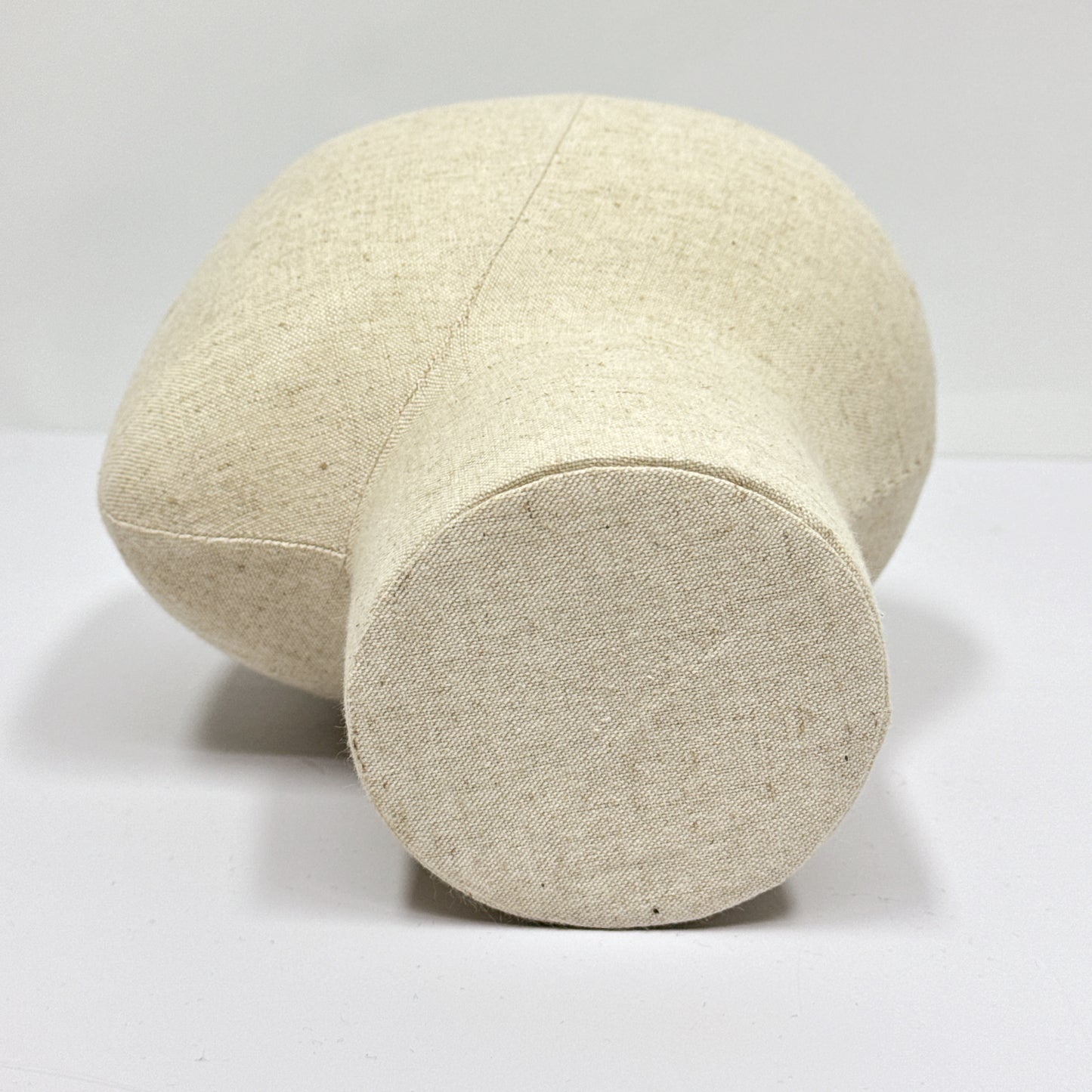 DE-LIANG Fiberglass Mannequin Head – Linen-Covered Head for Wigs/Hats/Scarves