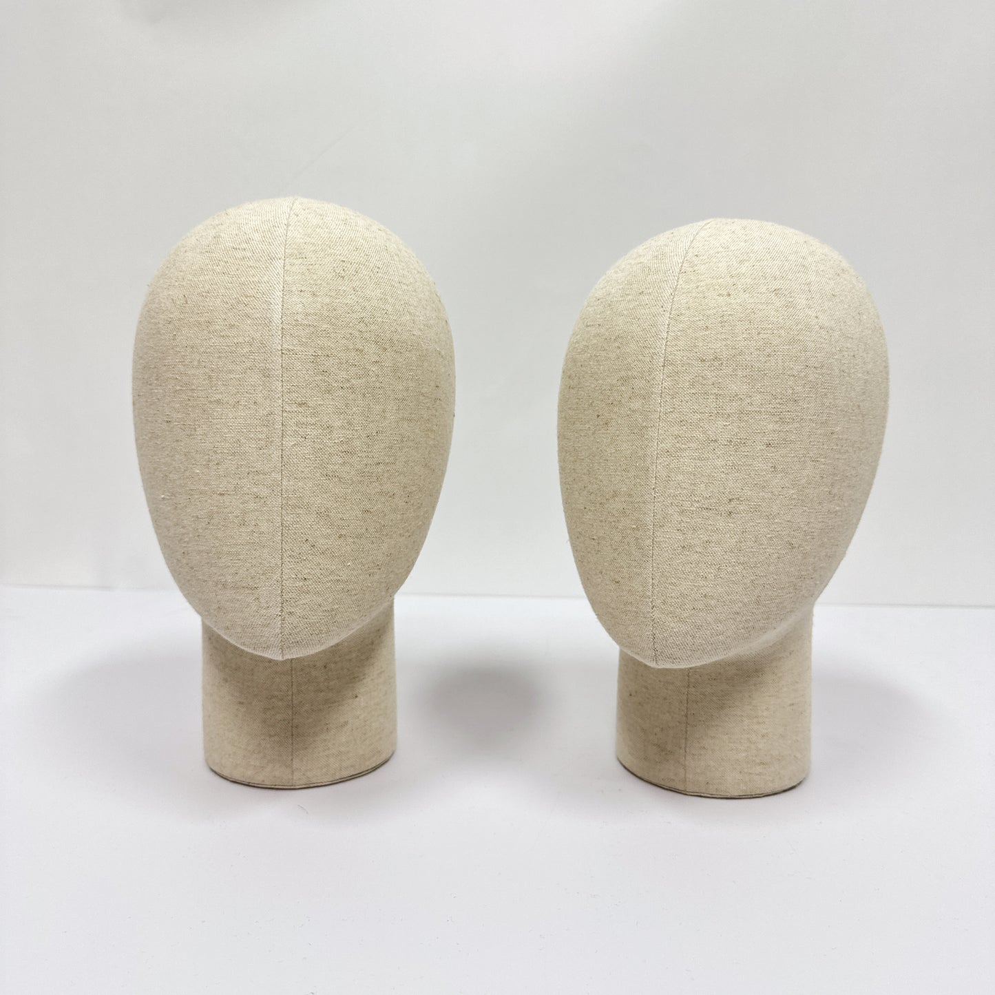 DE-LIANG Fiberglass Mannequin Head – Linen-Covered Head for Wigs/Hats/Scarves