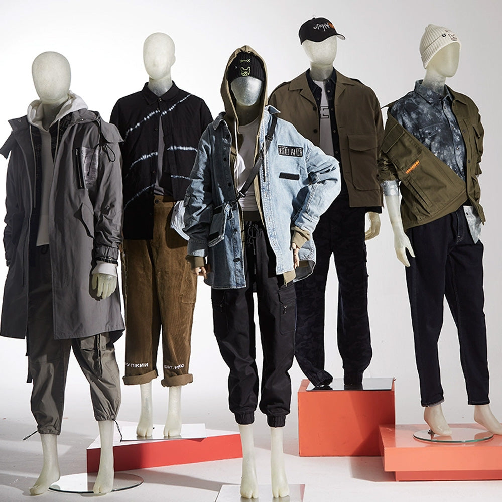 DE-LIANG Creativity Female/Male Full Body Transparency Mannequin,Standing With Hands and Head Full Body Mannequin Display Props For Window Display DE-LIANG