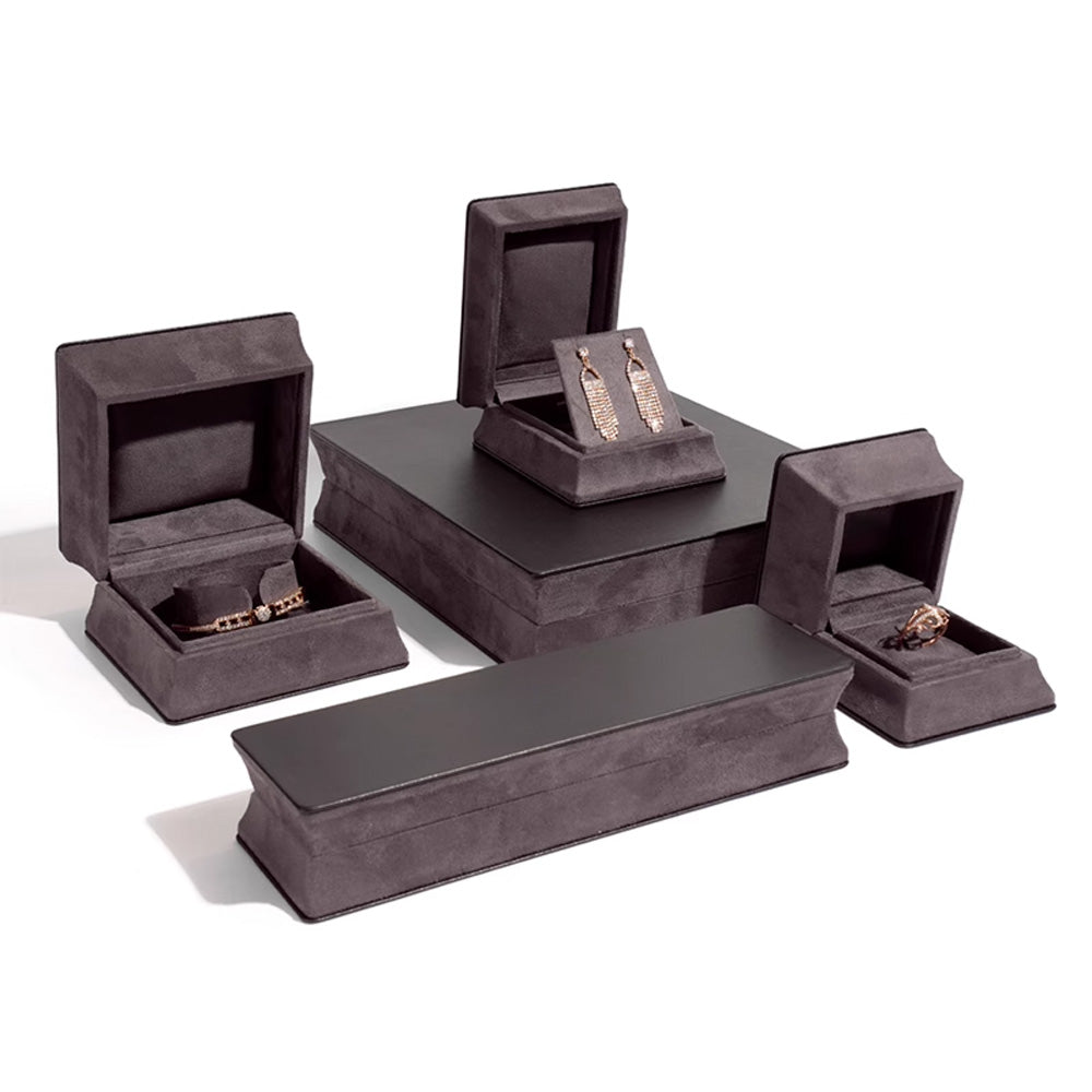 DE-LIANG Small Purple Travel Jewelry Box – PU Leather Portable Organizer