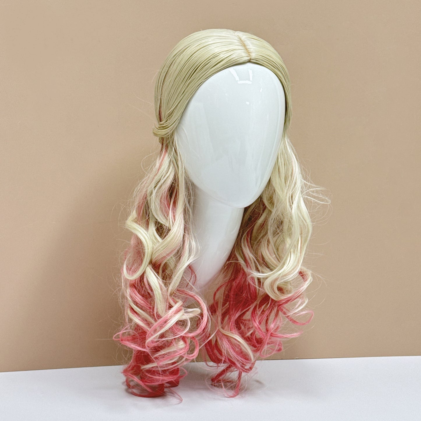 DE-LIANG Wall-Mounted Glossy White Fiberglass Head – Mannequin Head for Wig/Hat & Accessory Display 1PC