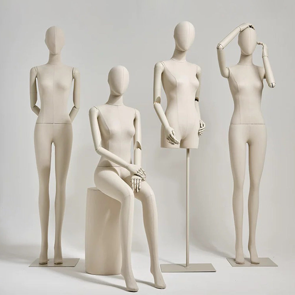 DE-LIANG Women's Mannequin Torso – Adjustable Display Form for Dresses/Fashion/Retail