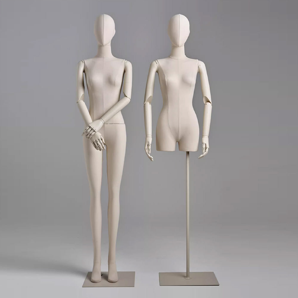 DE-LIANG Female Full Body Mannequin with Head – Adjustable Display Form for Dresses/Fashion/Retail