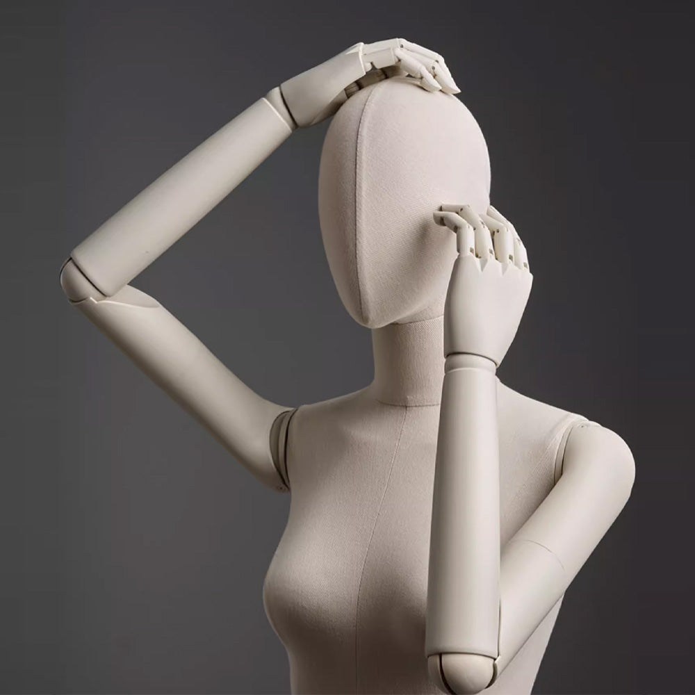 DE-LIANG Women's Mannequin Torso – Adjustable Display Form for Dresses/Fashion/Retail