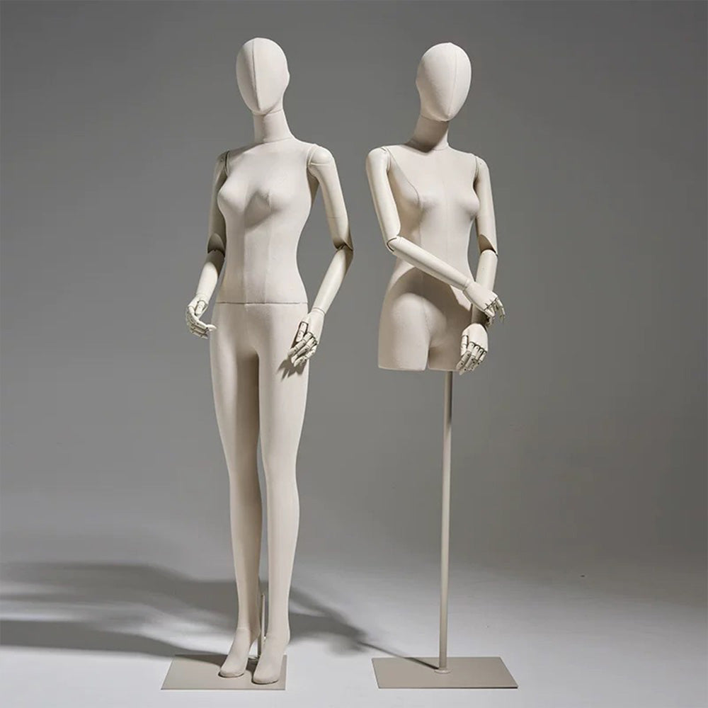 DE-LIANG Women's Mannequin Torso – Adjustable Display Form for Dresses/Fashion/Retail
