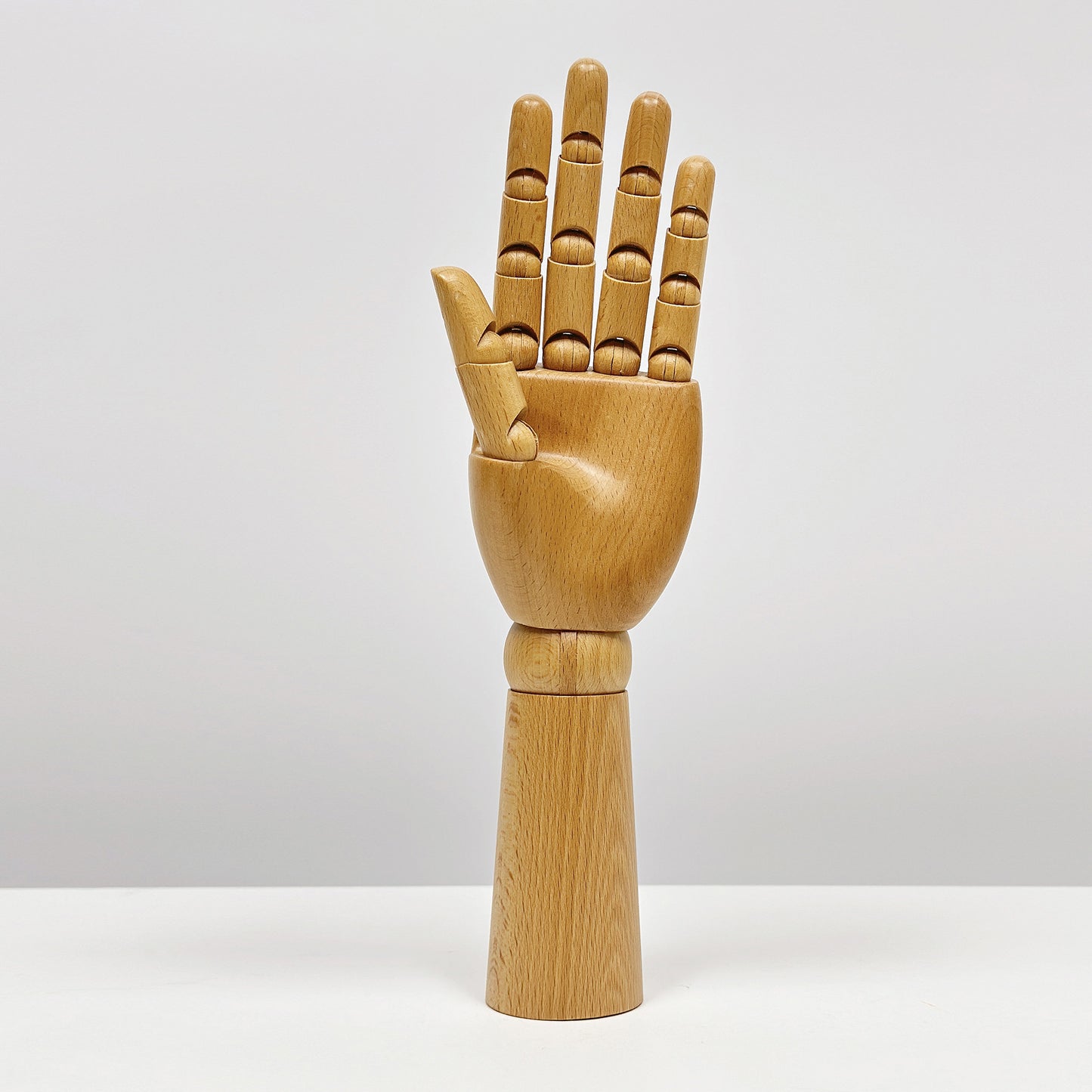 DE-LIANG Wooden Articulated Hand Mannequin – Flexible Wooden Display Hand for Jewelry/Rings/Artistic Styling