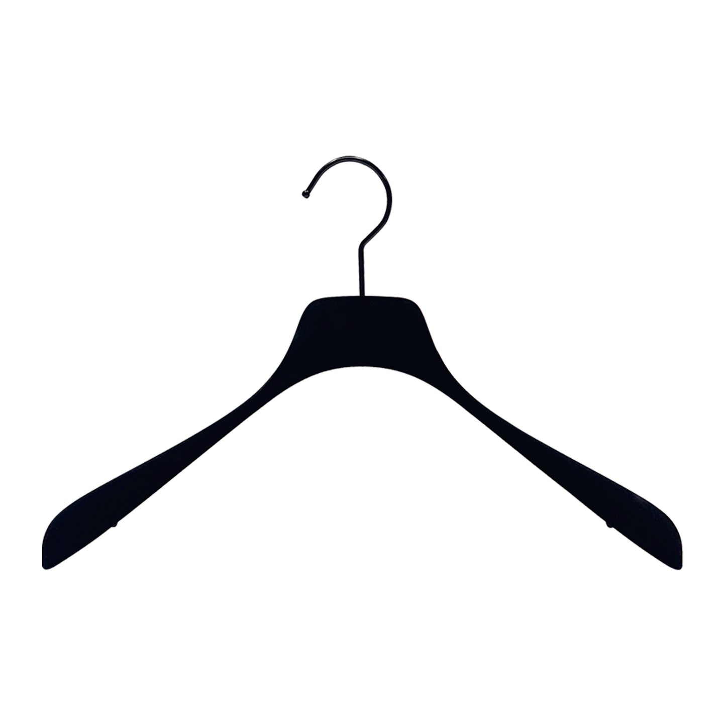 DE LIANG 50-Pack Premium Flocking Hangers - Anti-Slip Custom Logo Hangers (Heavy-Duty ABS) for Boutique & Retail