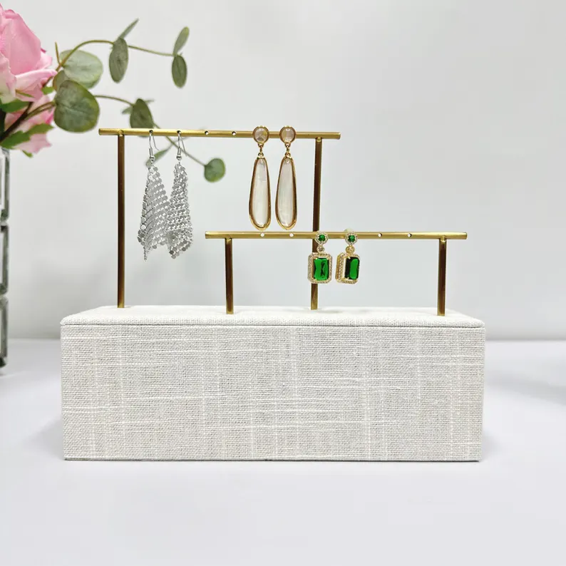 Elegant Linen Bust Form Display Set