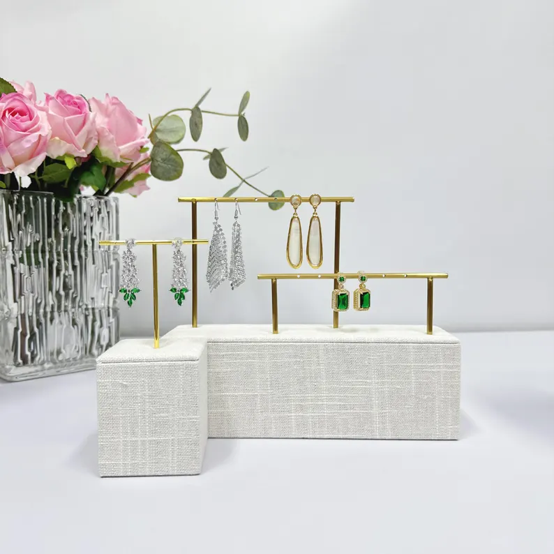 Elegant Linen Bust Form Display Set