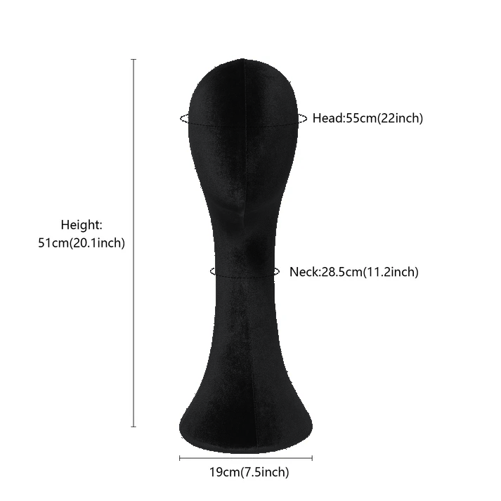 DE-LIANG - Maniquí de cabeza de terciopelo verde oliva de lujo, cabeza de espuma de tela sujetable con alfileres, maniquí femenino, soporte para sombreros, soporte para pelucas de encaje, perchero con tela