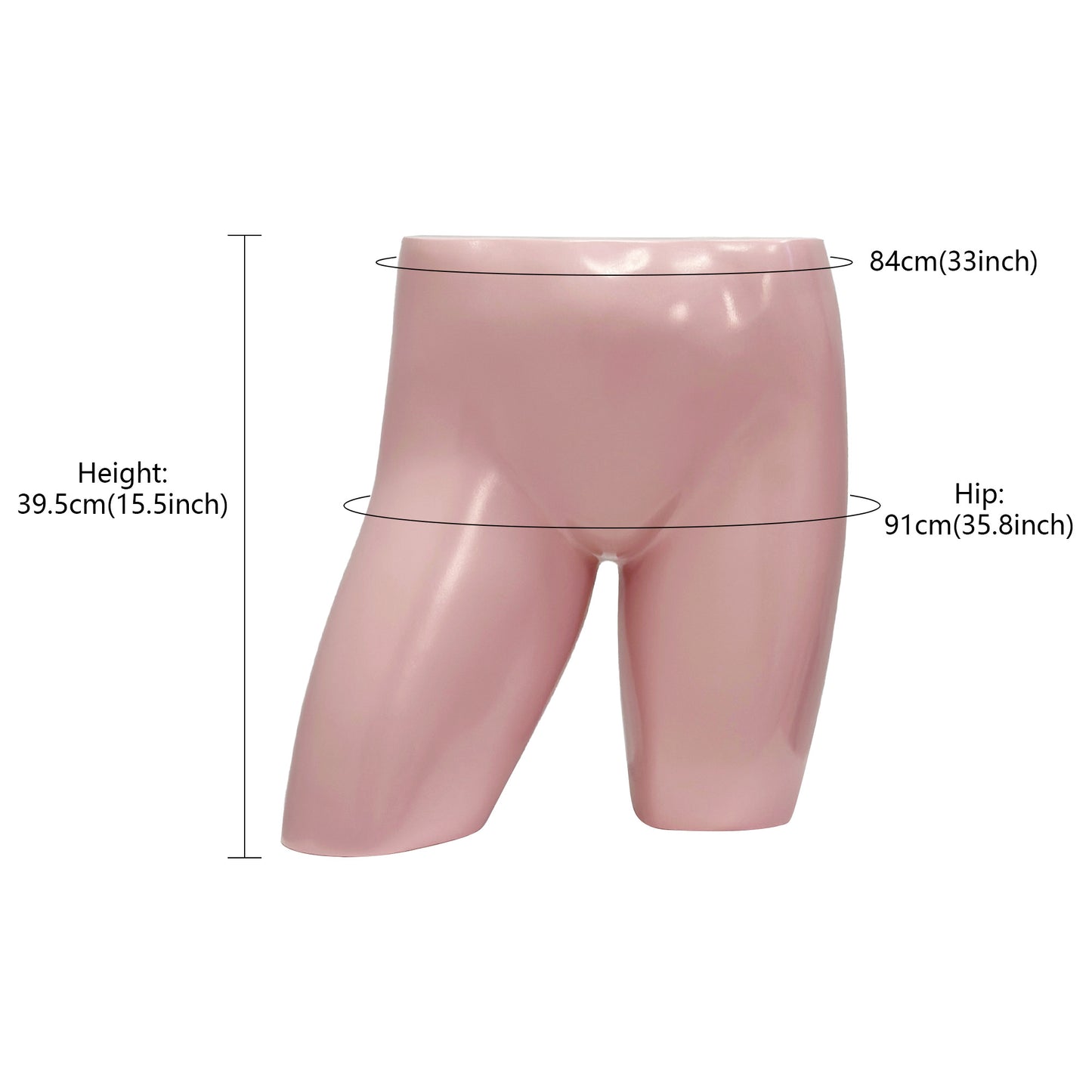 DE-LIANG Female Hip Mannequin – Fiberglass Torso Form for Panties & Swimwear Display