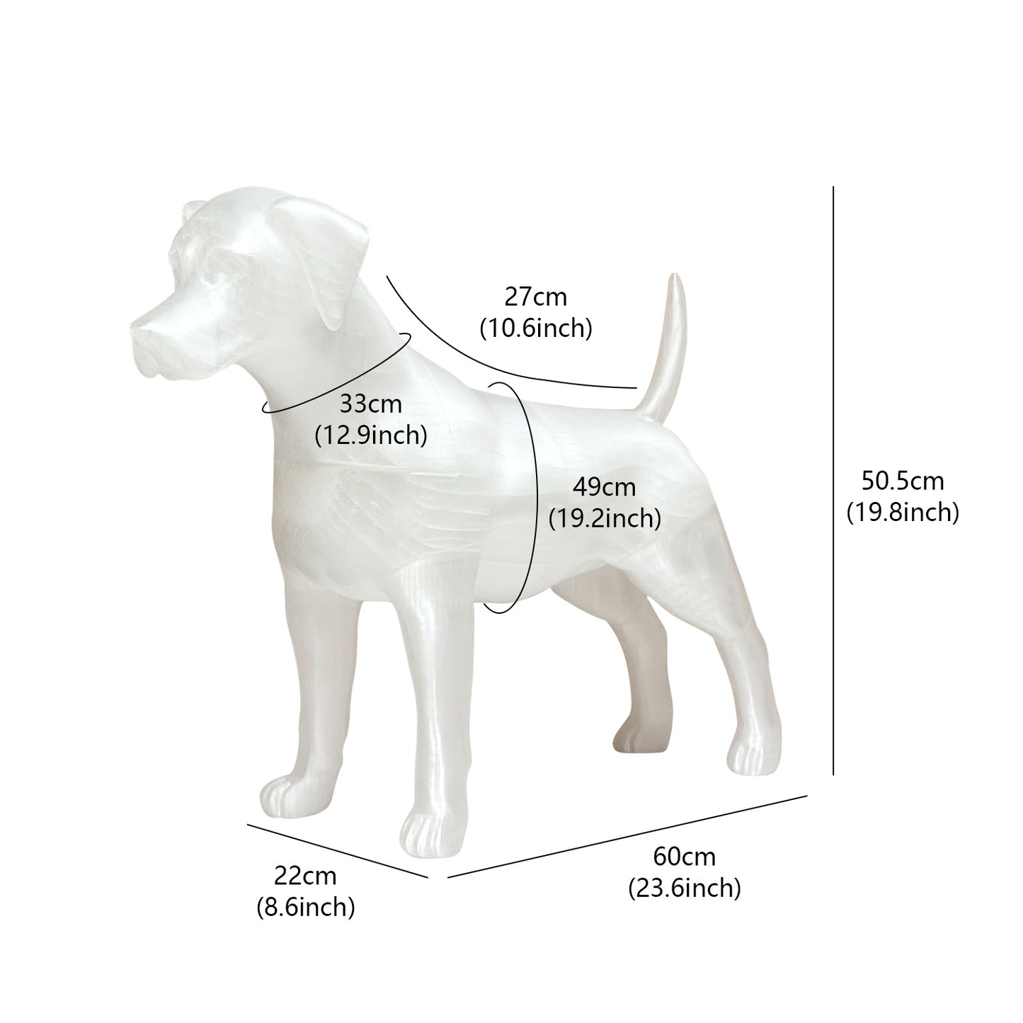 Professional 3D Printed Dog Mannequin - Detachable Pet Clothing Display Model with Ultra-Strong Magnetic Joints - Realistic & Elegant Pet Store Prop