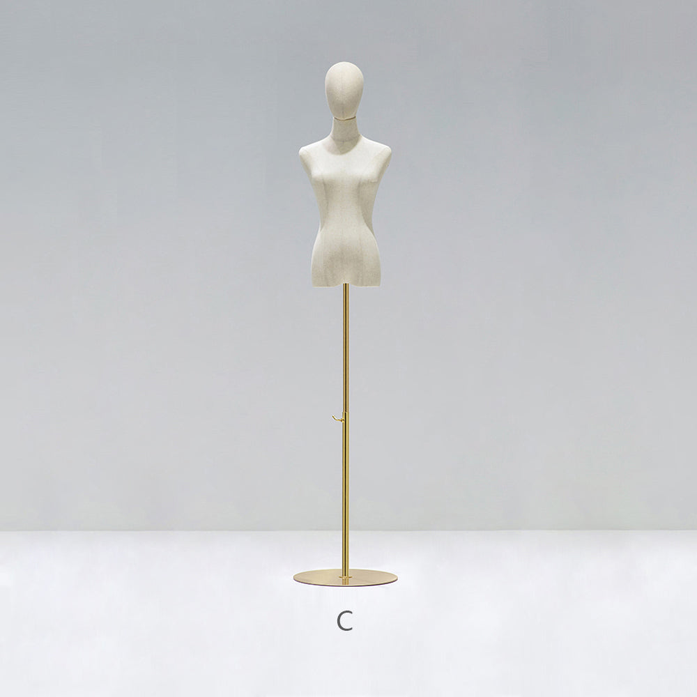 DE-LIANG Female Half Body Mannequin,Adult Women Torso Dress Form/Hanger for Clothes Display, Metal Rack for Shoes and Bags Display DE-LIANG