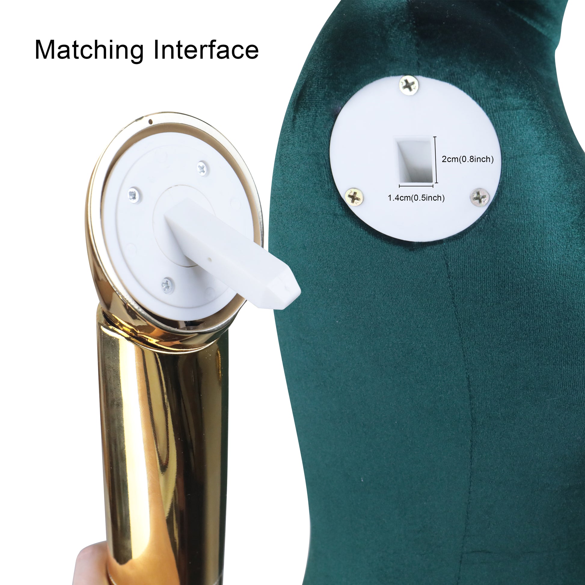 DE-LIANG Gold Chrome Hand Mannequin from Mannequin Body Plug In Arm Mannequin Moveable Fingers Joints DE-LIANG