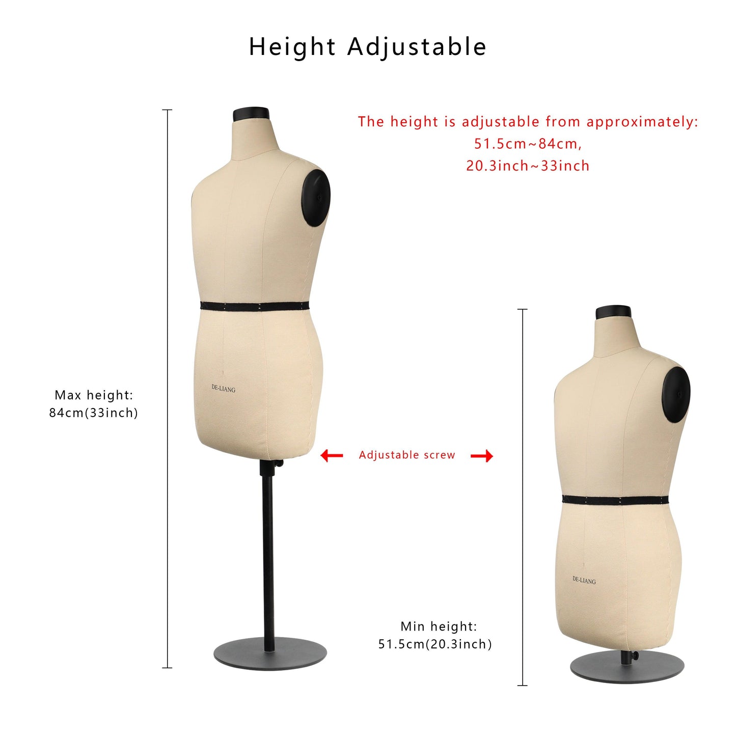 DL263 Half scale dressform dressmaker 1/2 Men Half body mini mannequin tailor fitting torso male dummy,48cm dress suit dummy sewing model DE-LIANG