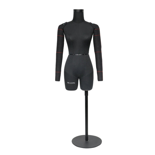 Black SIZE 6 Half Scale Dress Form for Sewing(Not Adult Size)1/2 Mini Fitting Mannequin 43cm Body Height, Female Torso Tailor Model DE-LIANG
