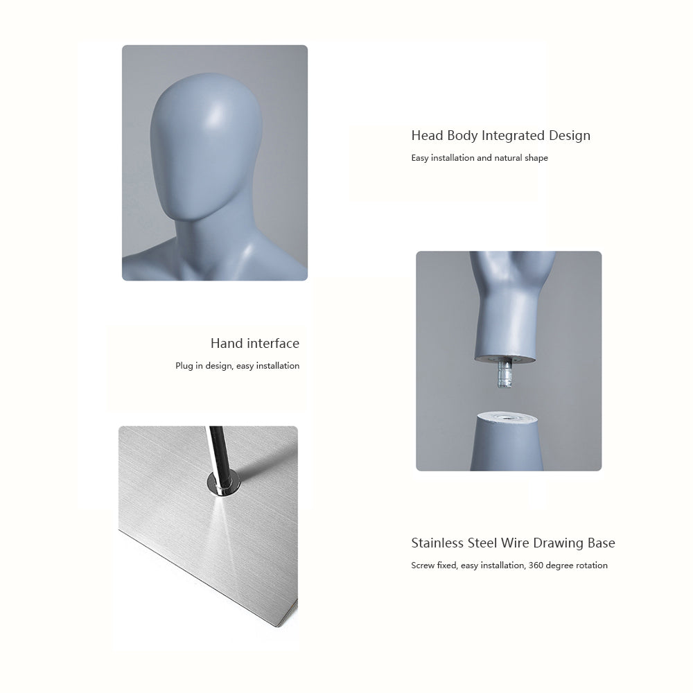 Full Body Male Female Running Sport Mannequin, High Quality Half Body Women Men Mannequin With Base Clothes Display Sports Model Stand DE-LIANG