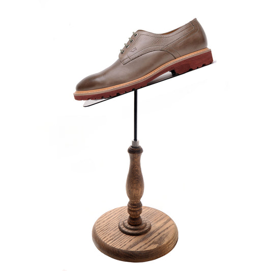 Vintage Shoes Rack Holder with Solid Wood Base,Adjustable Height Female Men Tabletop Shoe Bracket,Window Display Prop DE-LIANG