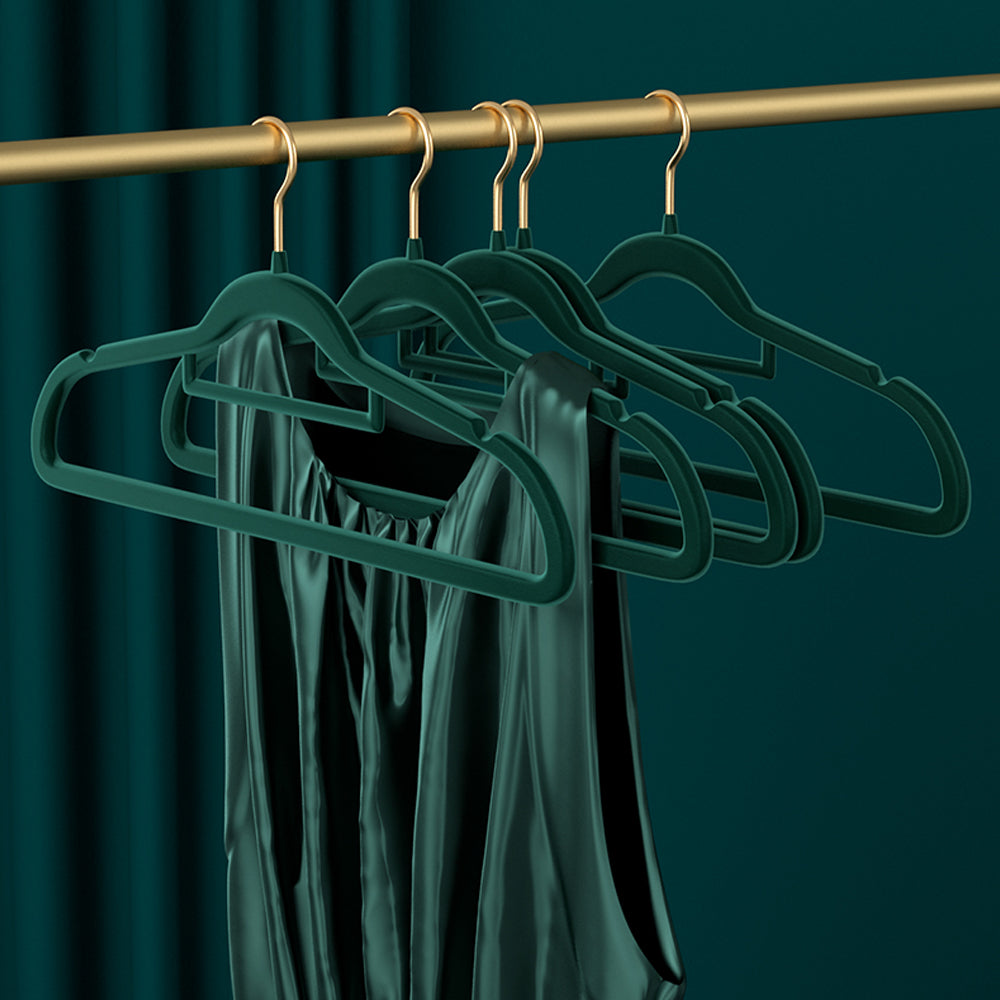 Luxury Velvet Clothes Hangers,Household Clothing Haning Rack, Non-slip Shoulder No Trace Dry and Wet Dual Use Wardrobe Hanger DE-LIANG