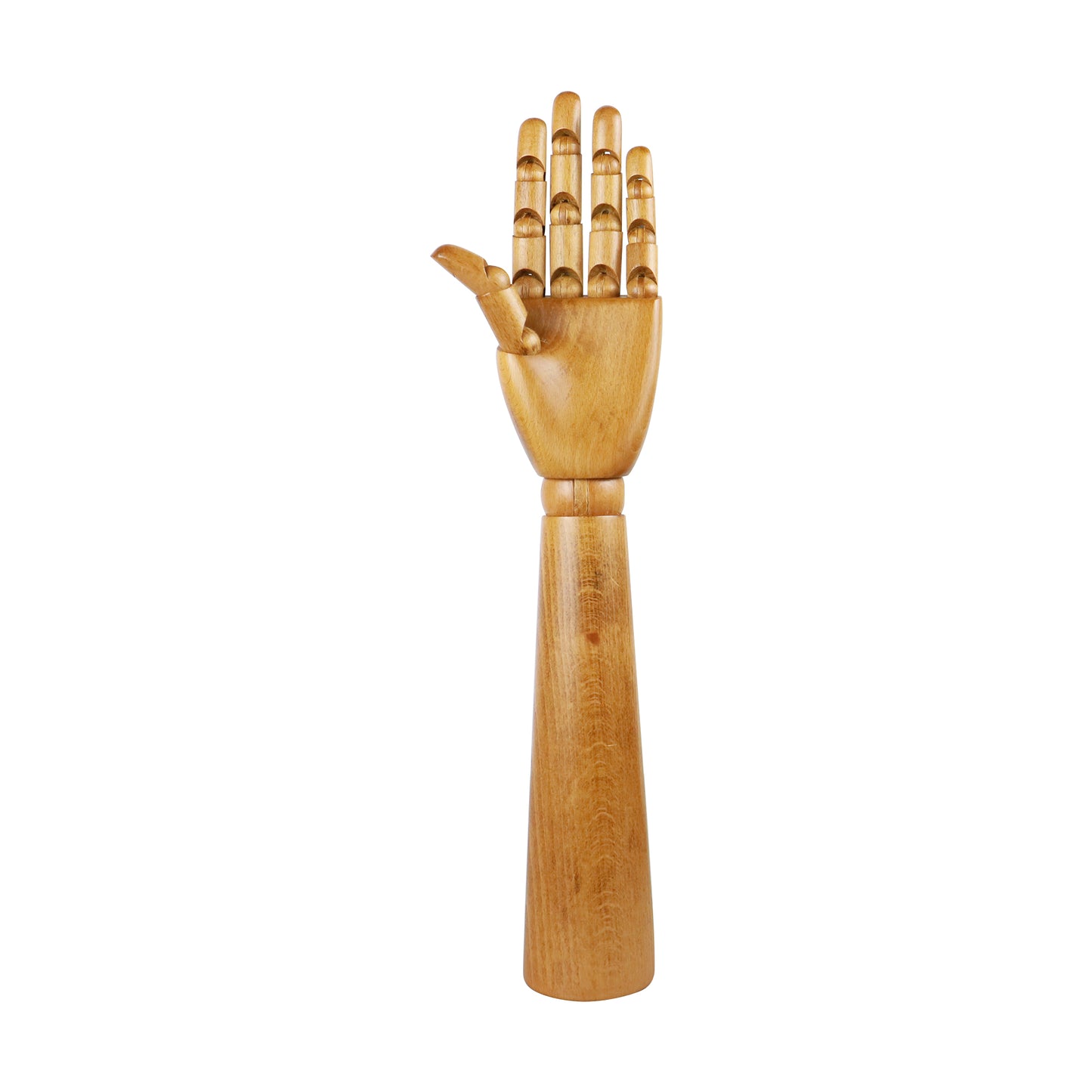 Wood Model Hand mannequin | Flexible Movable Fingers Manikin | Jewelry Display Props | 43cm Artist Joint Model Hand Natural Dark Red Brown DE-LIANG